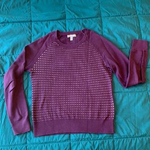 Banana Republic Petite plum pattern sweater